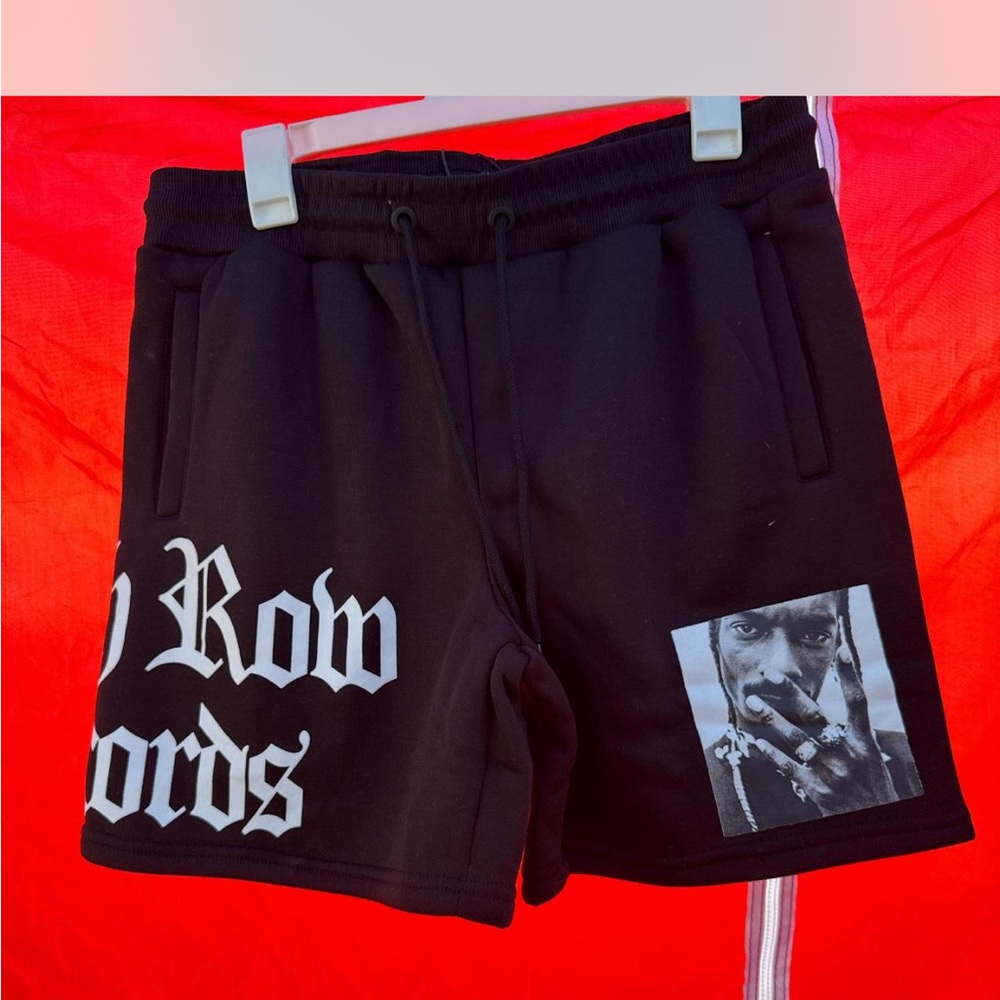 Men's Black Graphic Athletic Shorts